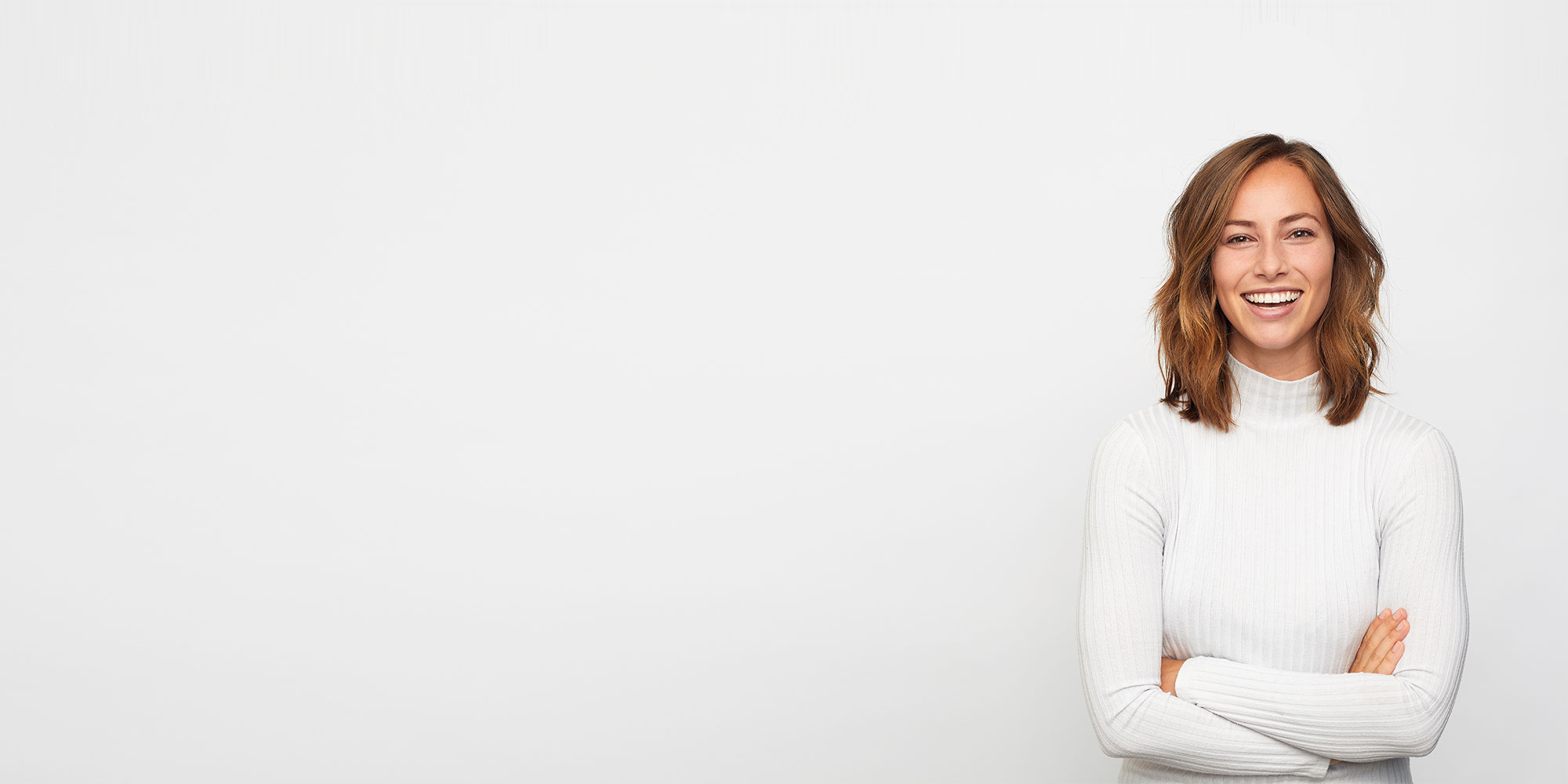 portrait of young happy woman