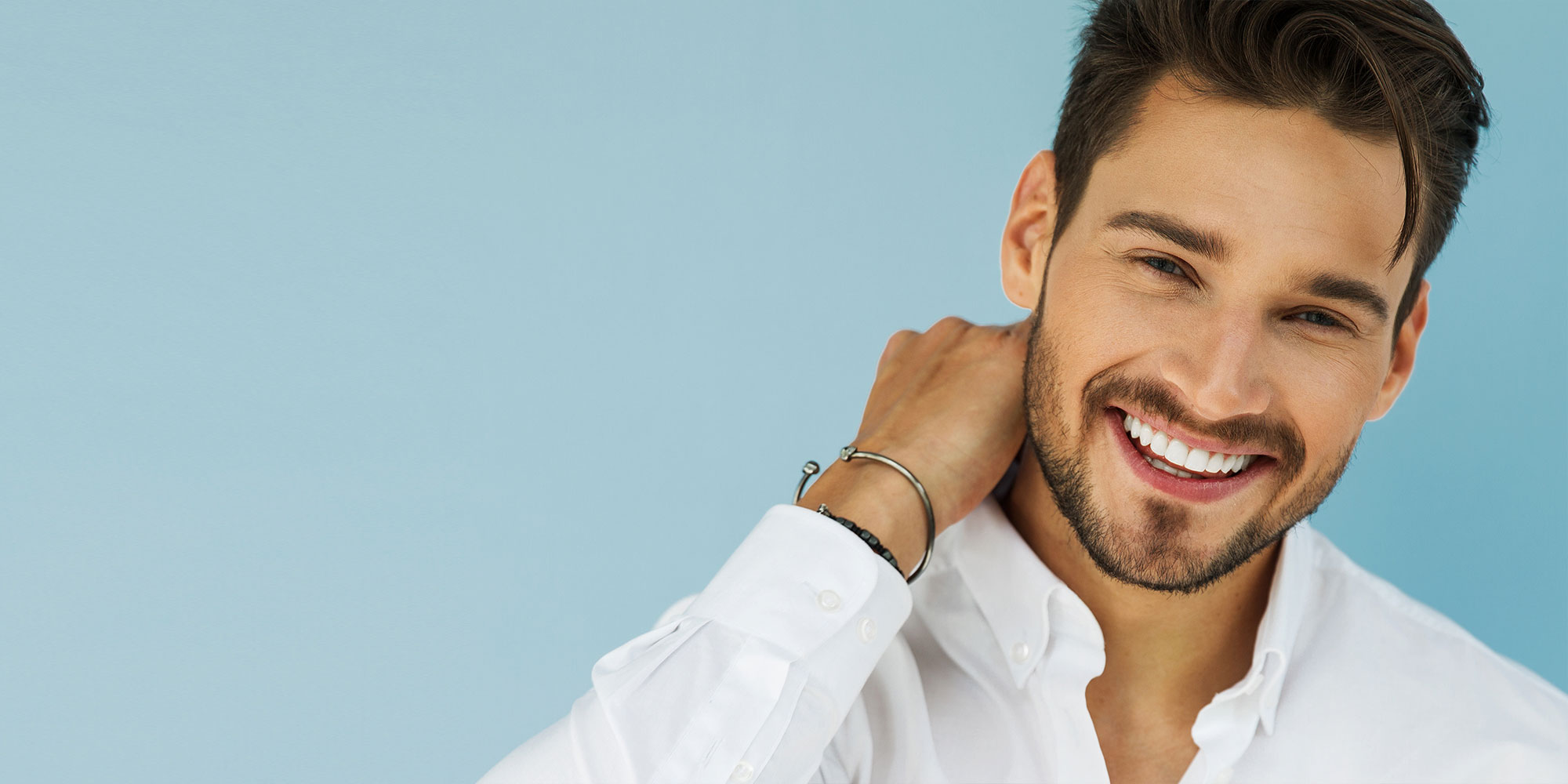 portrait of smiling male model